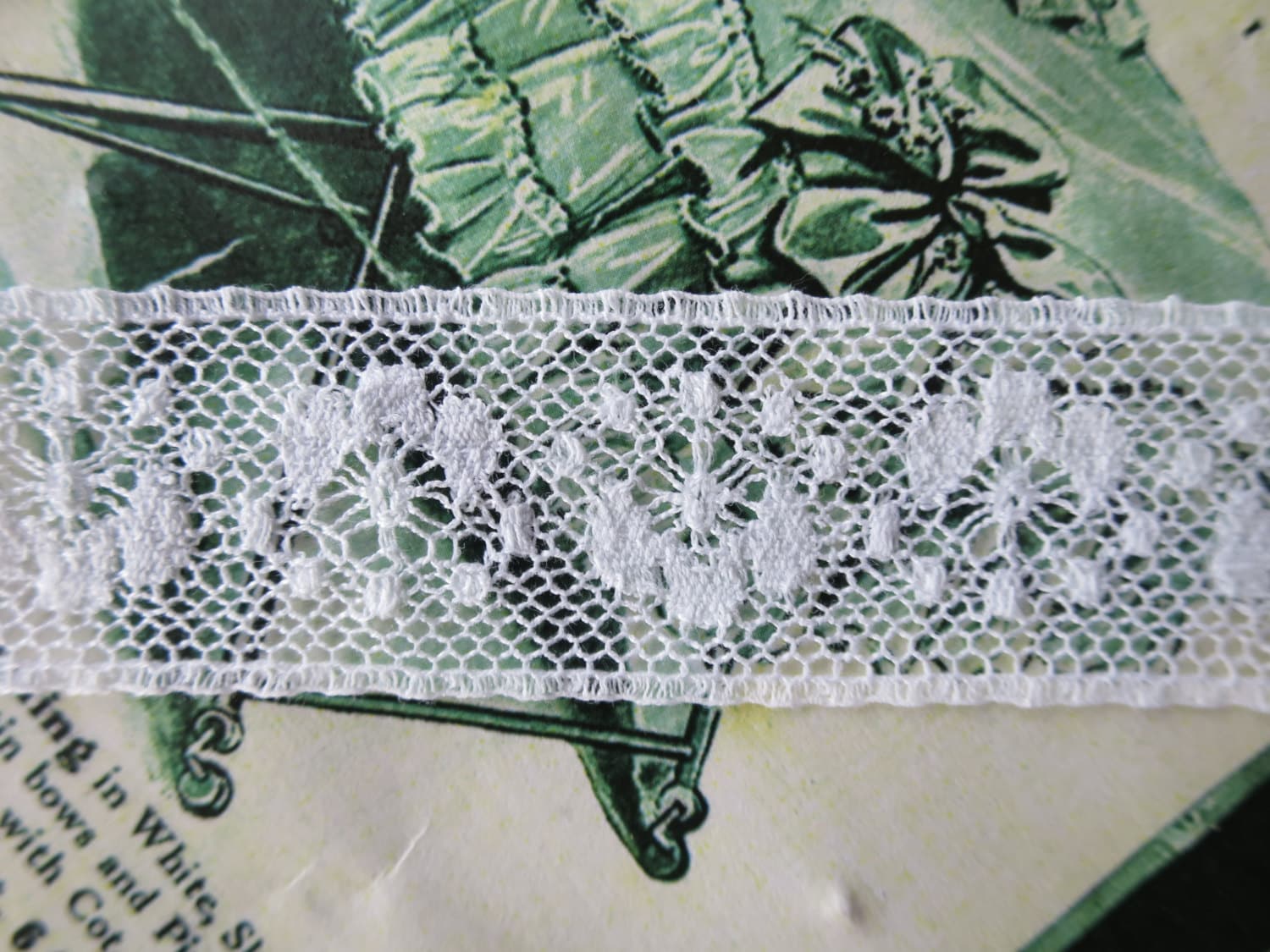 Huge lot of nylon valenciennes lace. Insertion high quality lace