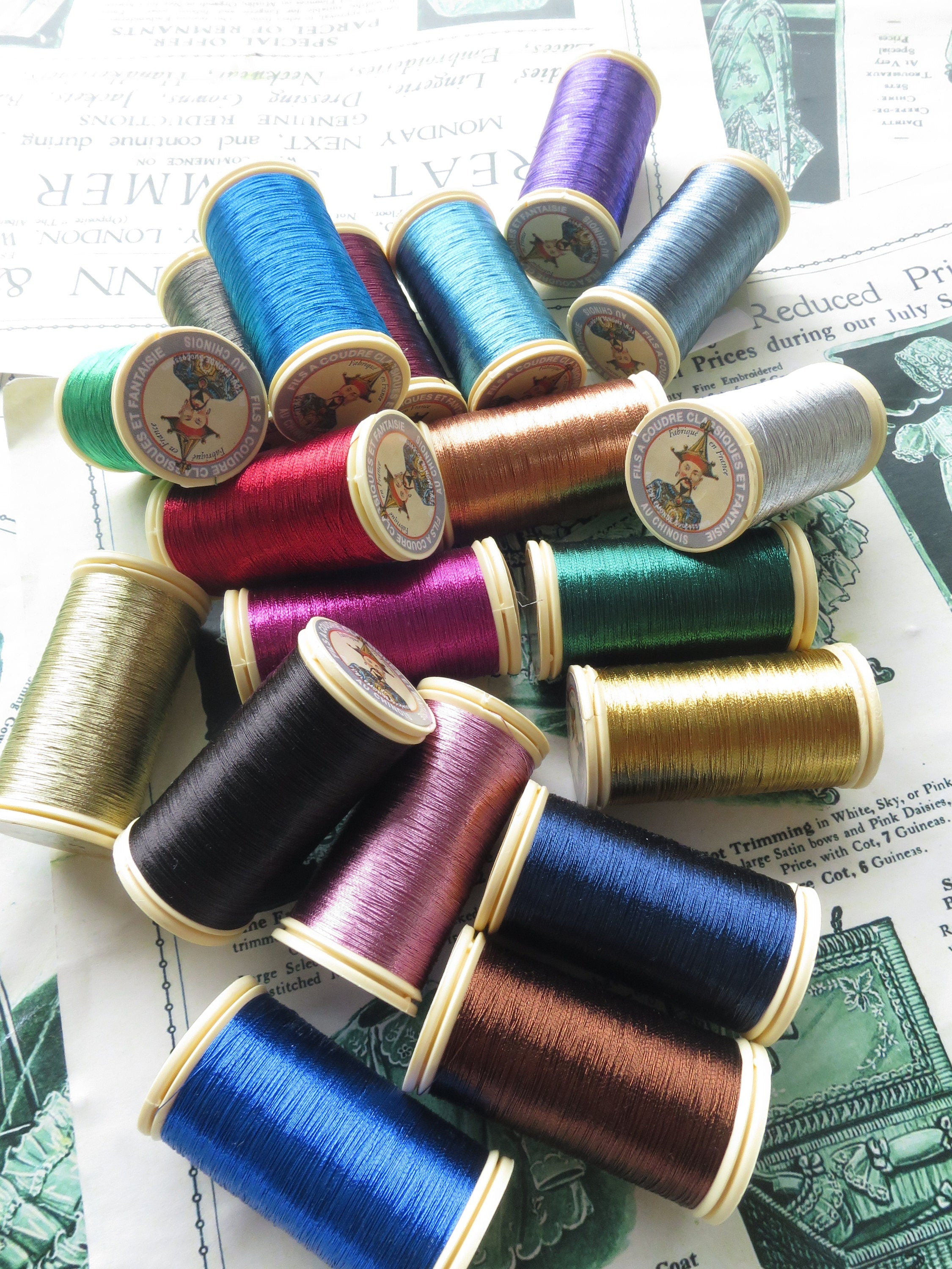 Sajou Metallic Thread/ Fil Metalise No.40 - All Colours