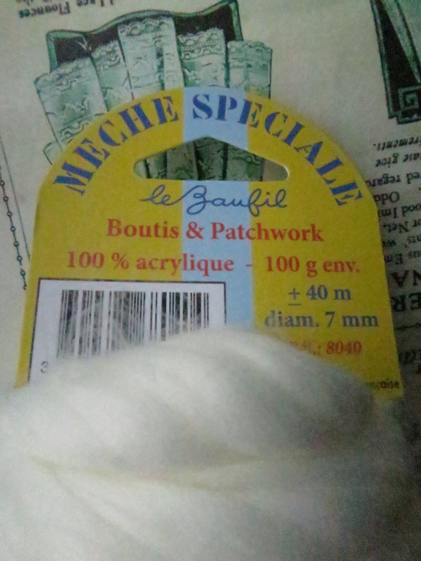 Sajou Le Baufil Off White Boutis & Patchwork Roving Stuffing Thread