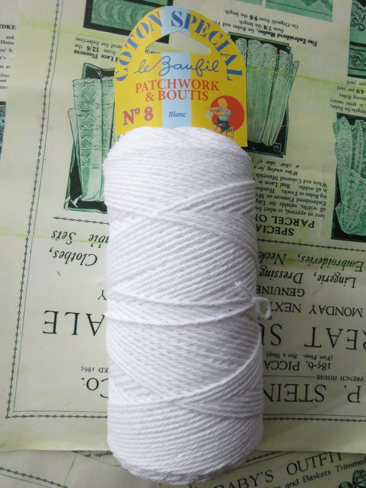 Sajou Le Baufil No. 8 White Cotton Boutis & Patchwork Yarn