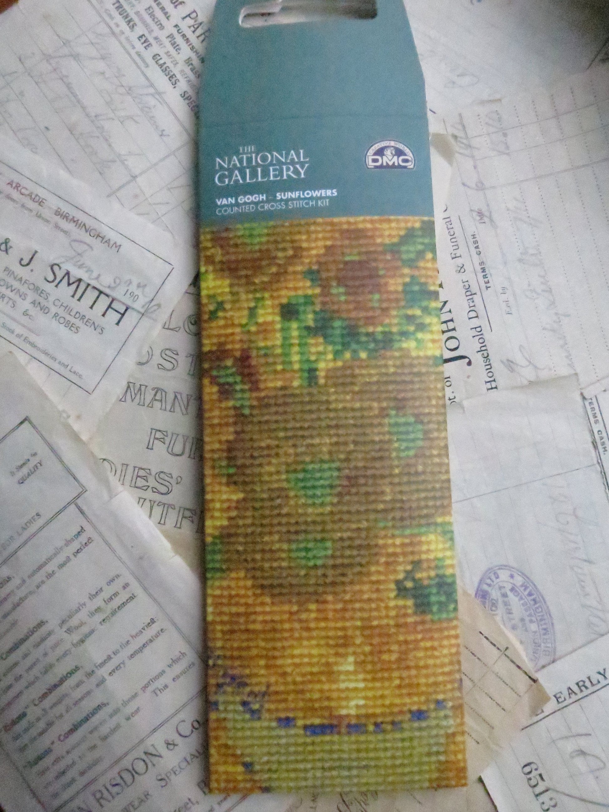 The National Gallery 'Sunflowers' Van Gogh- Bookmark Cross Stitch Embroidery Kit