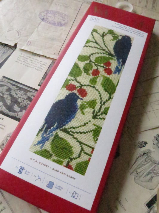 V&A C.F.A Voysey 'Bird and Berry' Bookmark Cross Stitch Embroidery Kit