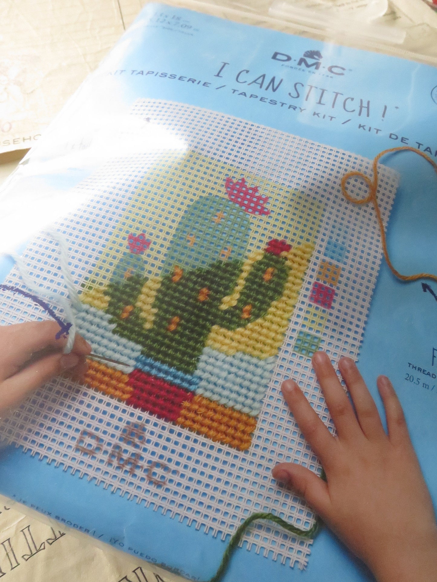 DMC Children's I Can Stitch Tapestry Kit- The Cactus