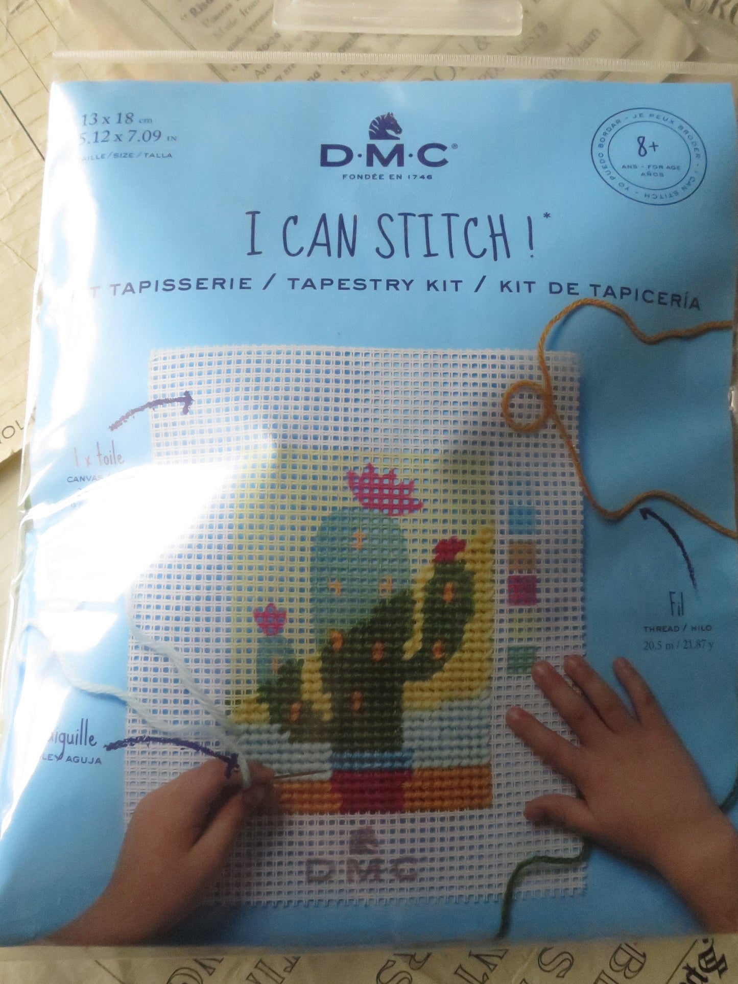 DMC Children's I Can Stitch Tapestry Kit- The Cactus