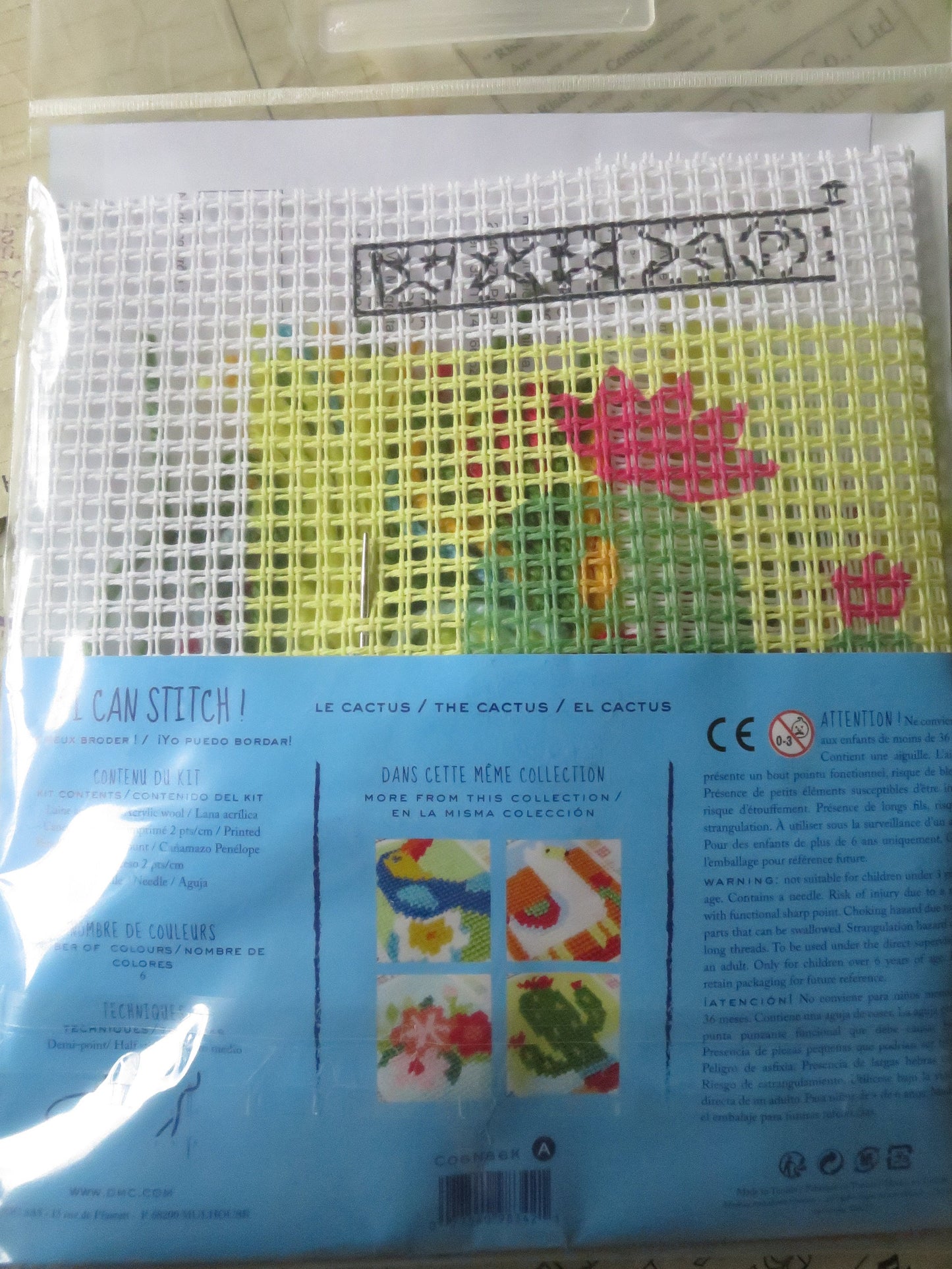 DMC Children's I Can Stitch Tapestry Kit- The Cactus