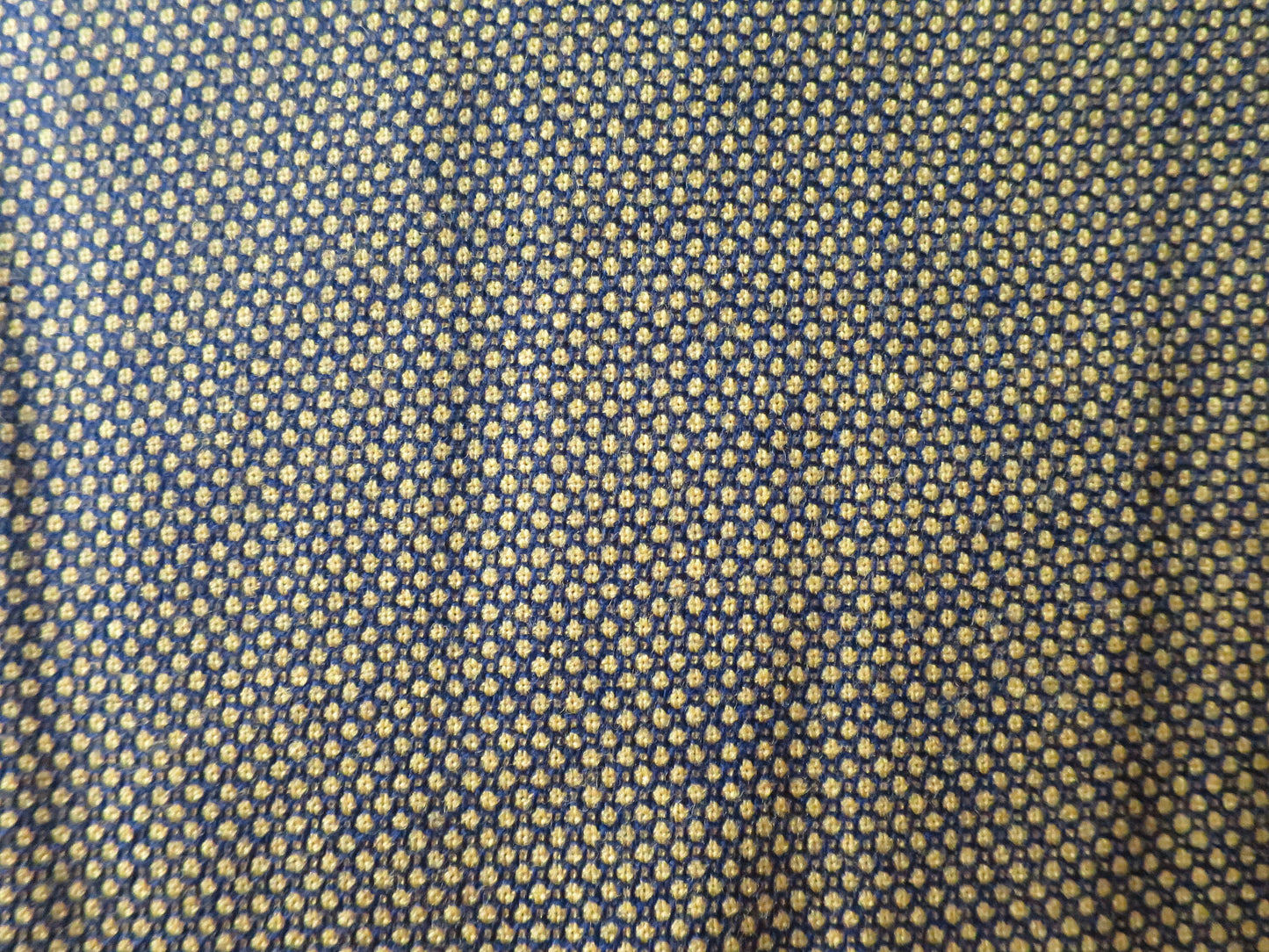 Lightweight Scottish Wool Worsted Fabric- Yellow & Navy- 365 cm