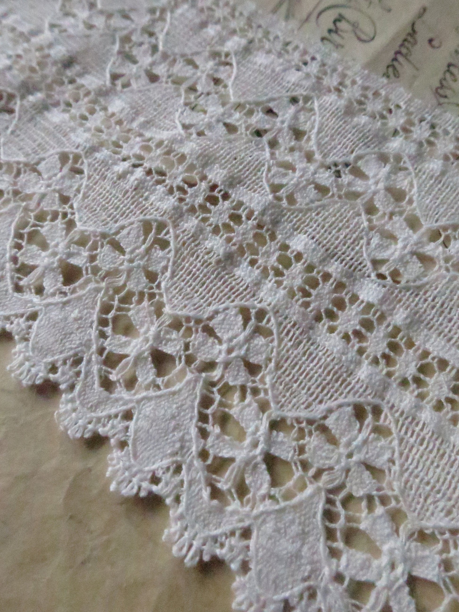 Off White English Nottingham Lace- Floral Waves- 7.5 cm