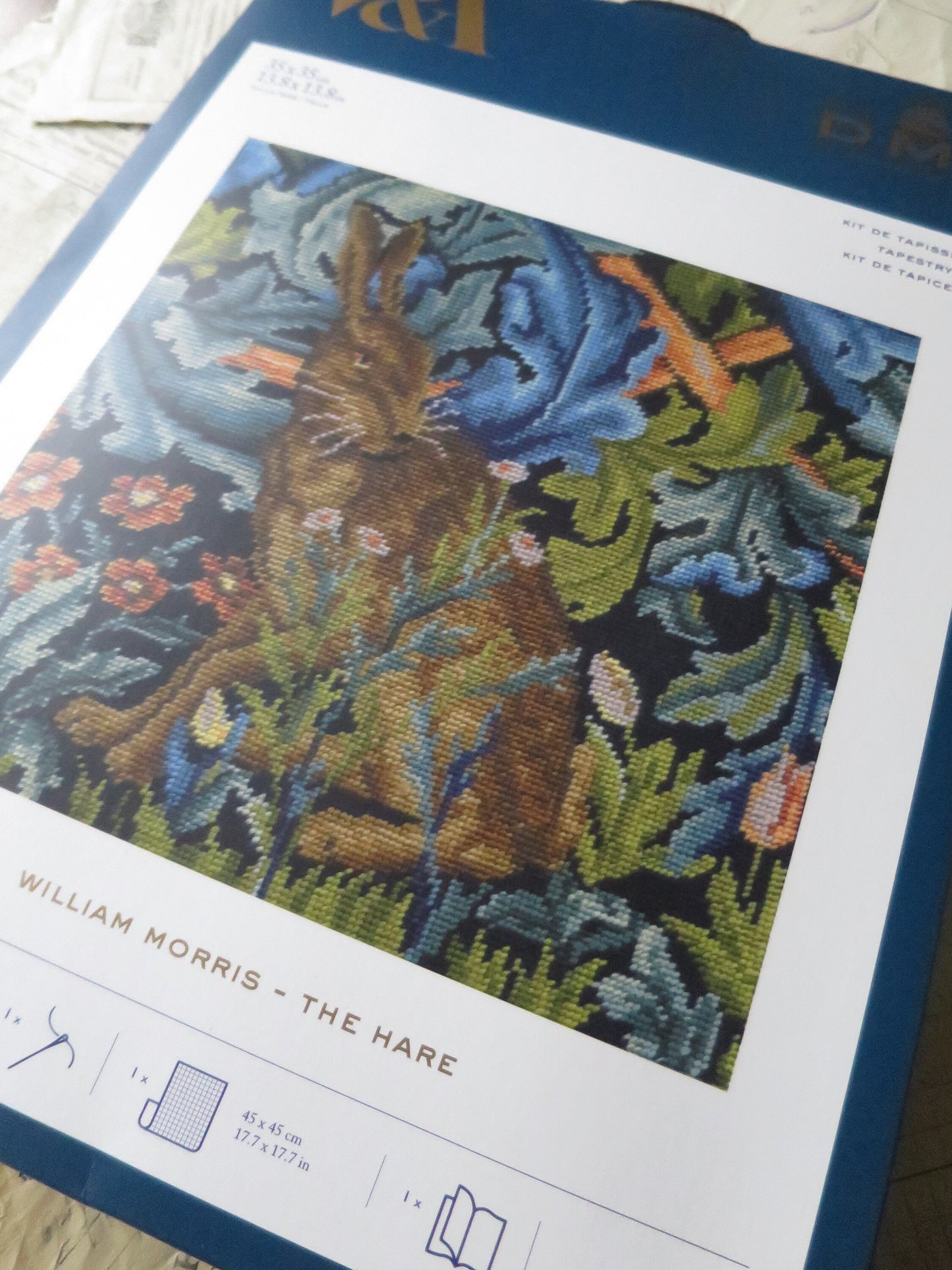 V&A William Morris 'The Hare' Cushion Front Tapestry Kit