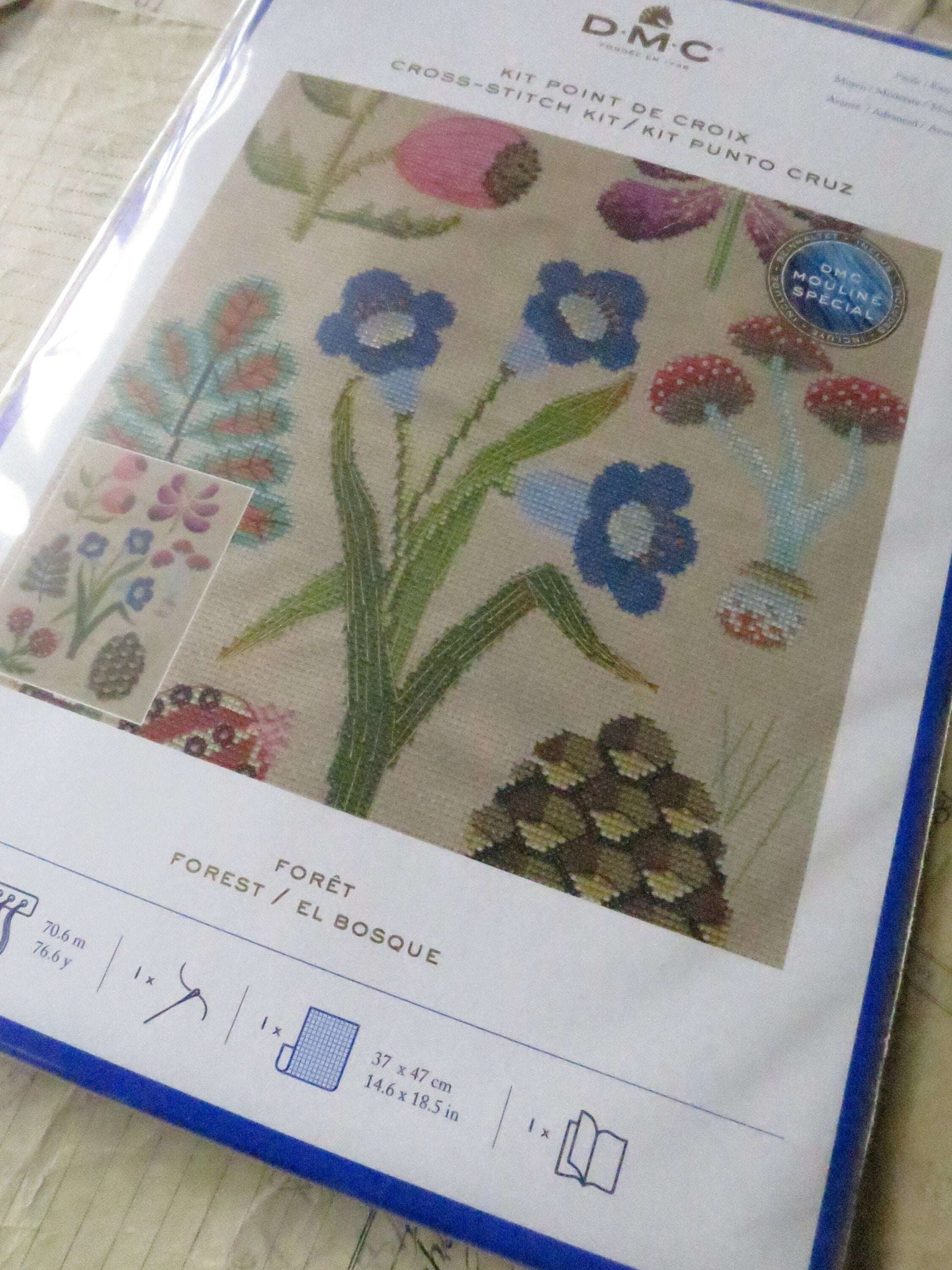 Botanical Forest Cross Stitch Embroidery Kit DMC