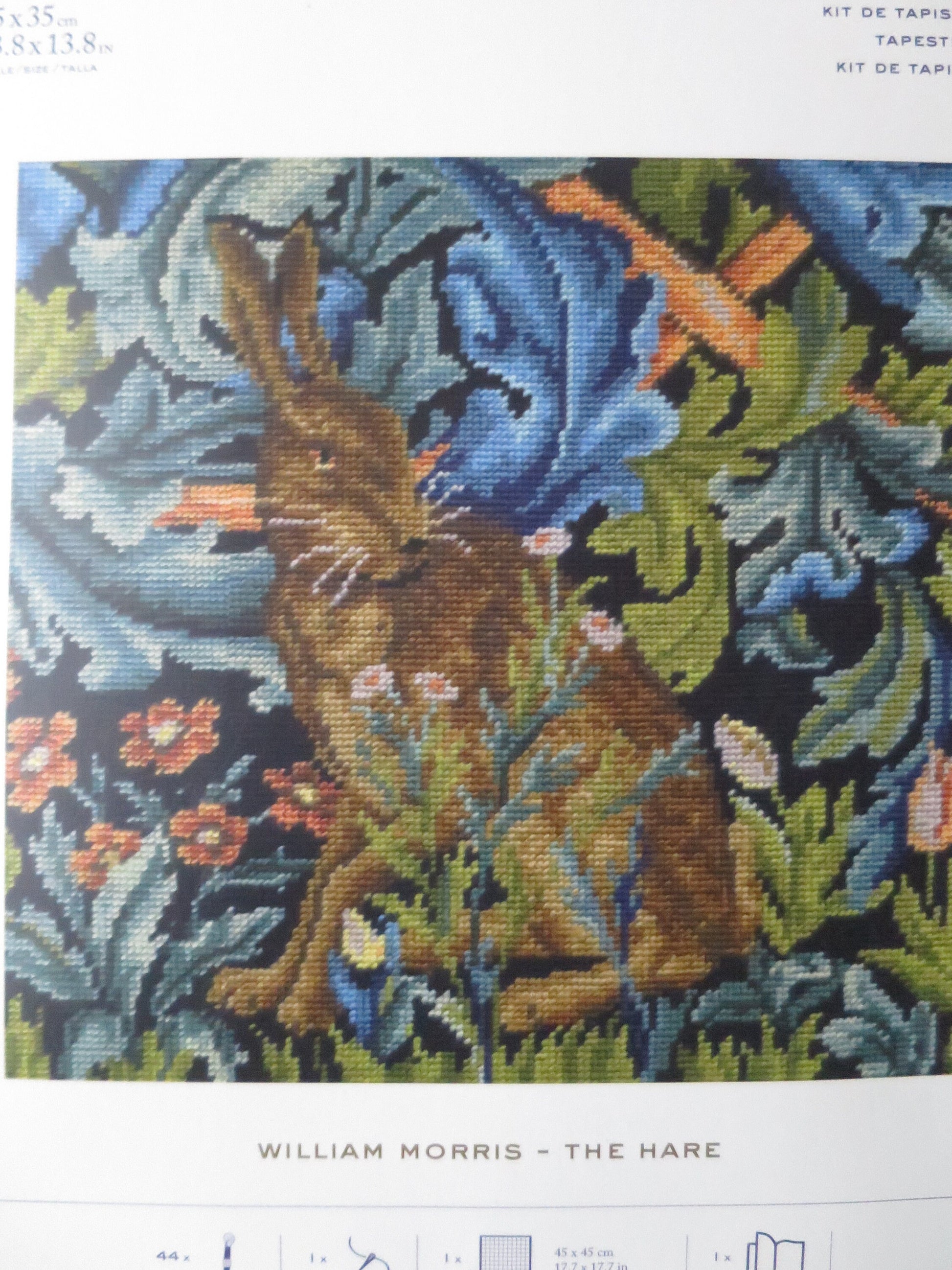 V&A William Morris 'The Hare' Cushion Front Tapestry Kit