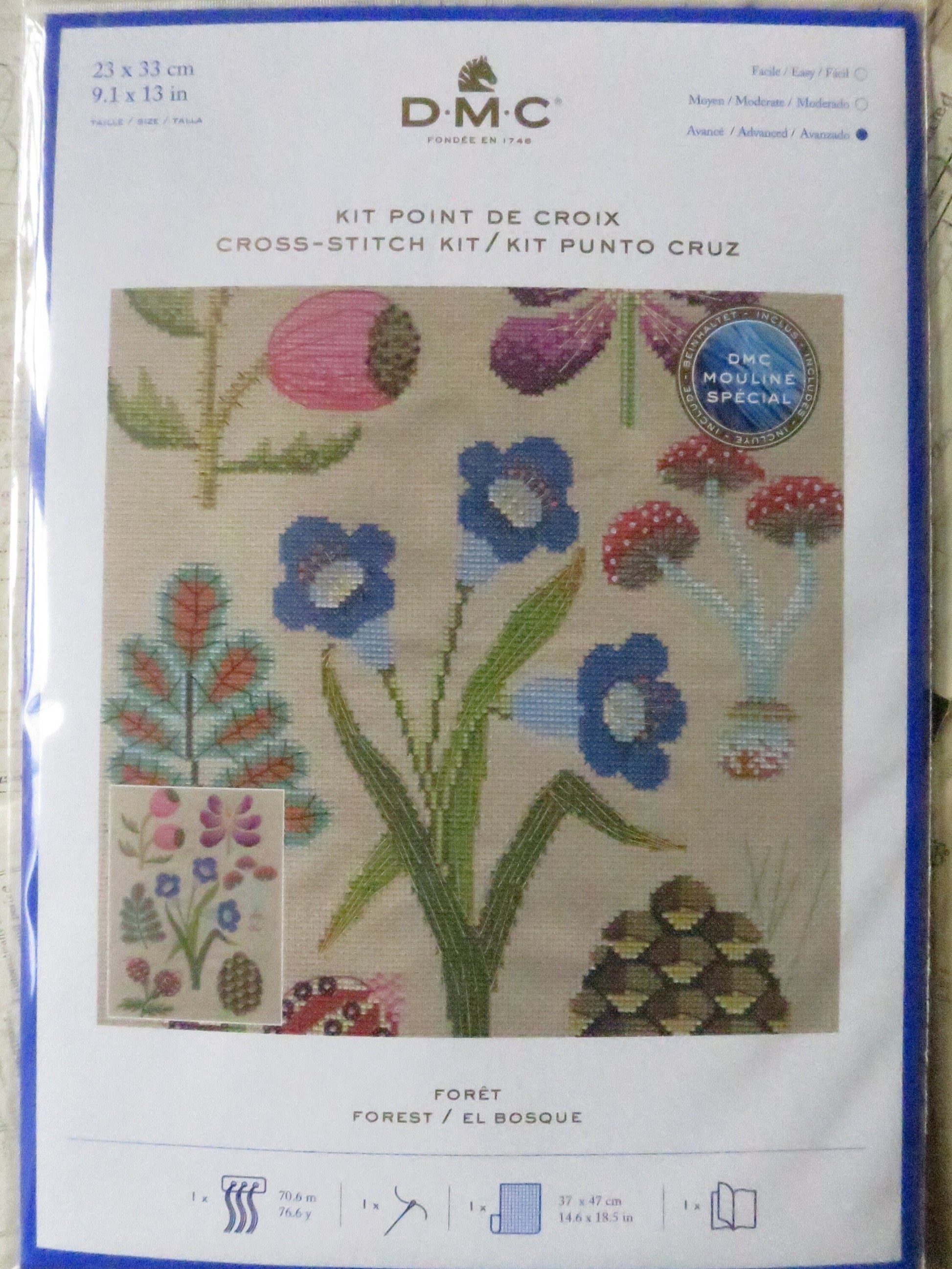 Botanical Forest Cross Stitch Embroidery Kit DMC