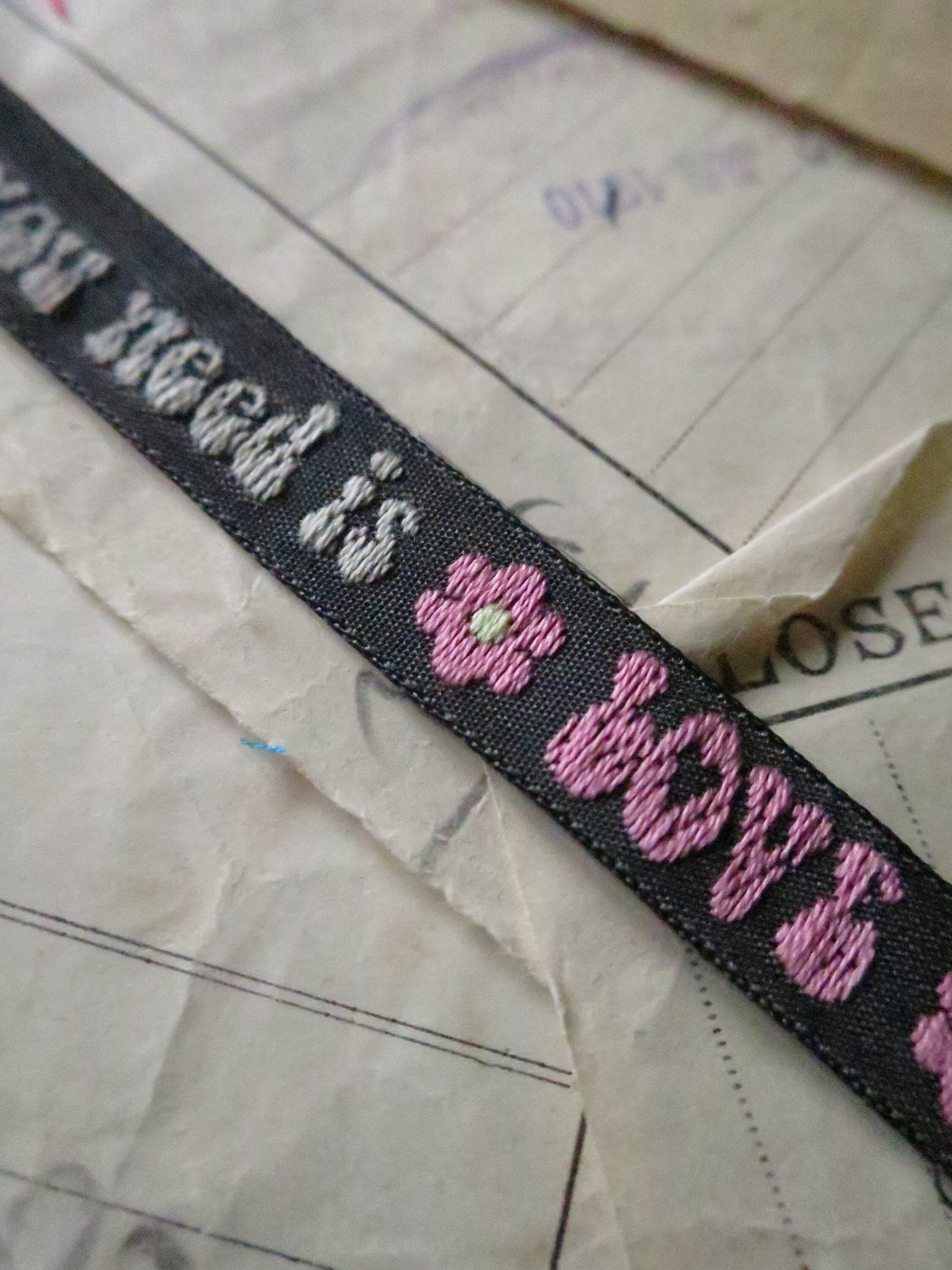 All You Need is Love 10 mm Jacquard Woven Ribbon