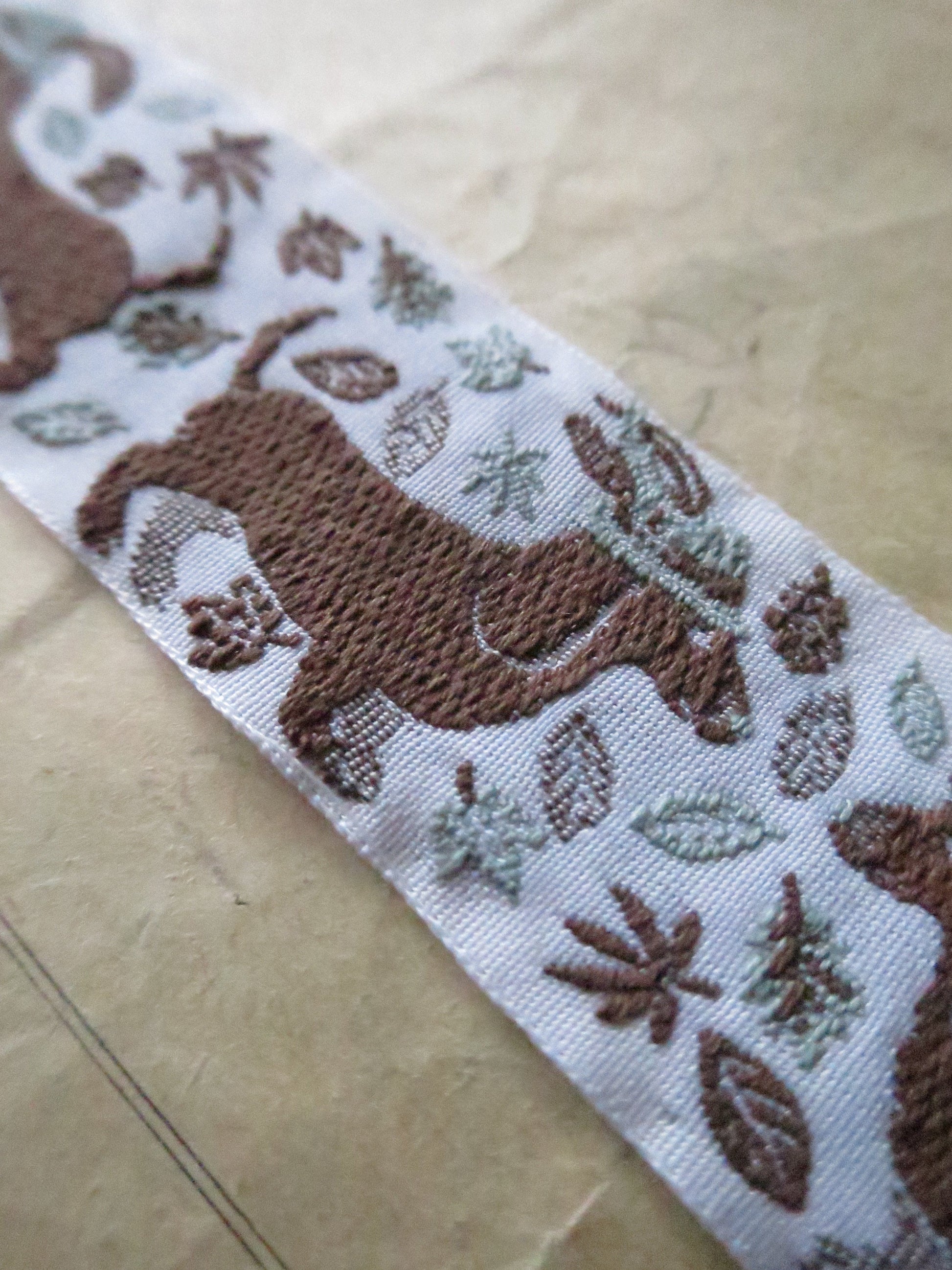 Dachshunds- 32 mm Jacquard Woven Ribbon