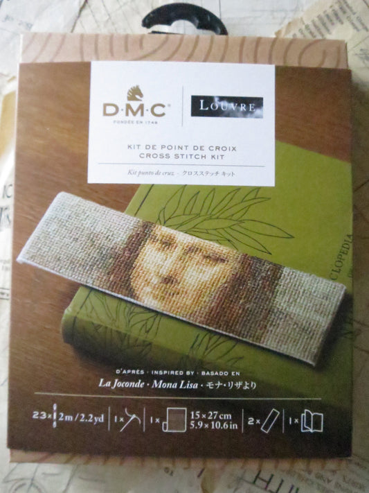 The Louvre Mona Lisa Leonardo Da Vinci Bookmark Cross Stitch Embroidery Kit