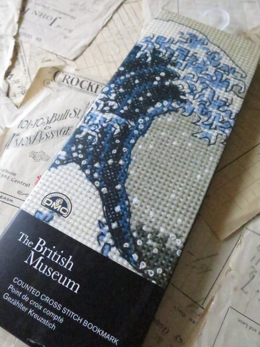 The British Museum- The Great Wave- Katsushika Hokusai- Bookmark Cross Stitch Embroidery Kit