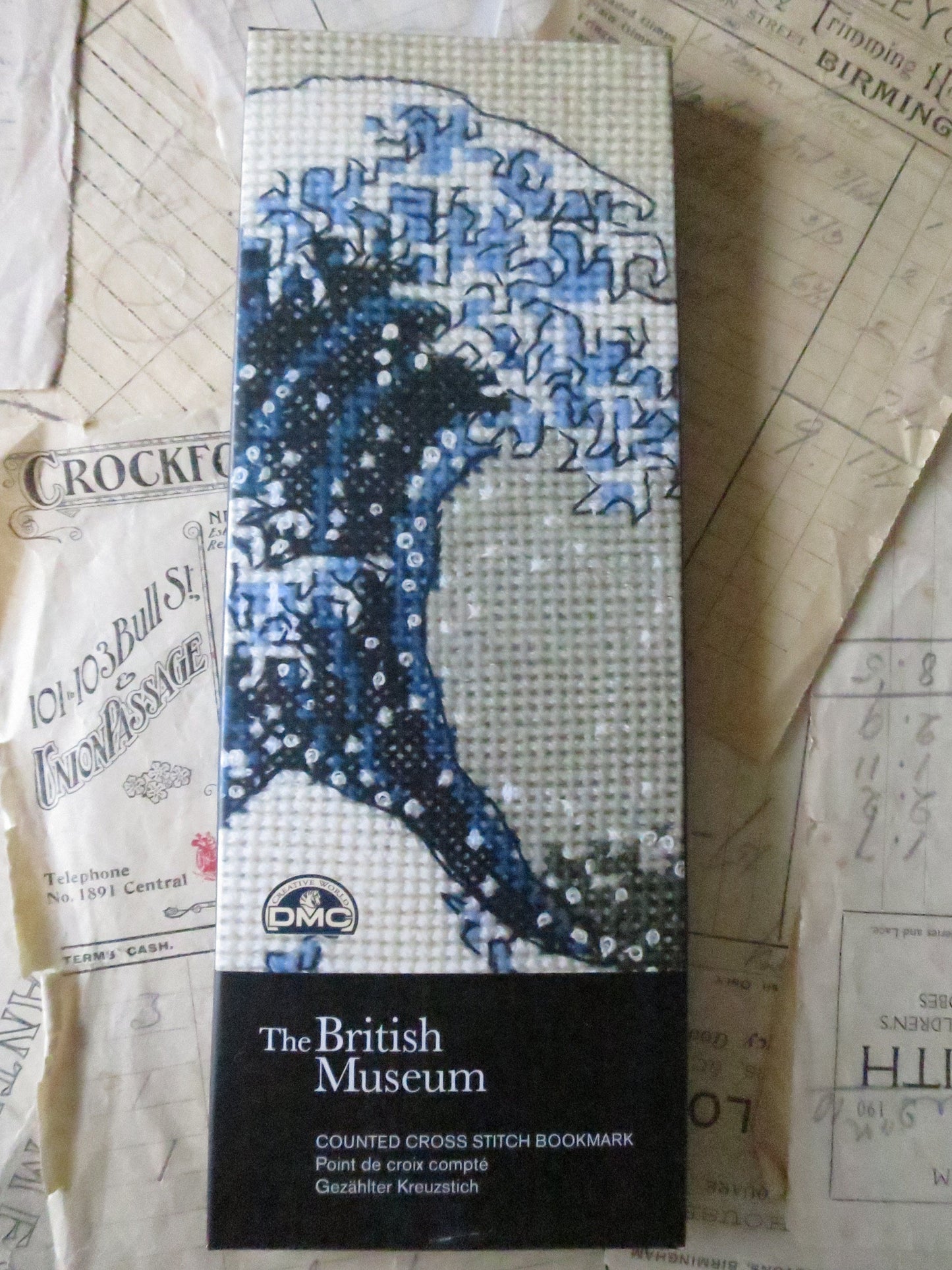 The British Museum- The Great Wave- Katsushika Hokusai- Bookmark Cross Stitch Embroidery Kit