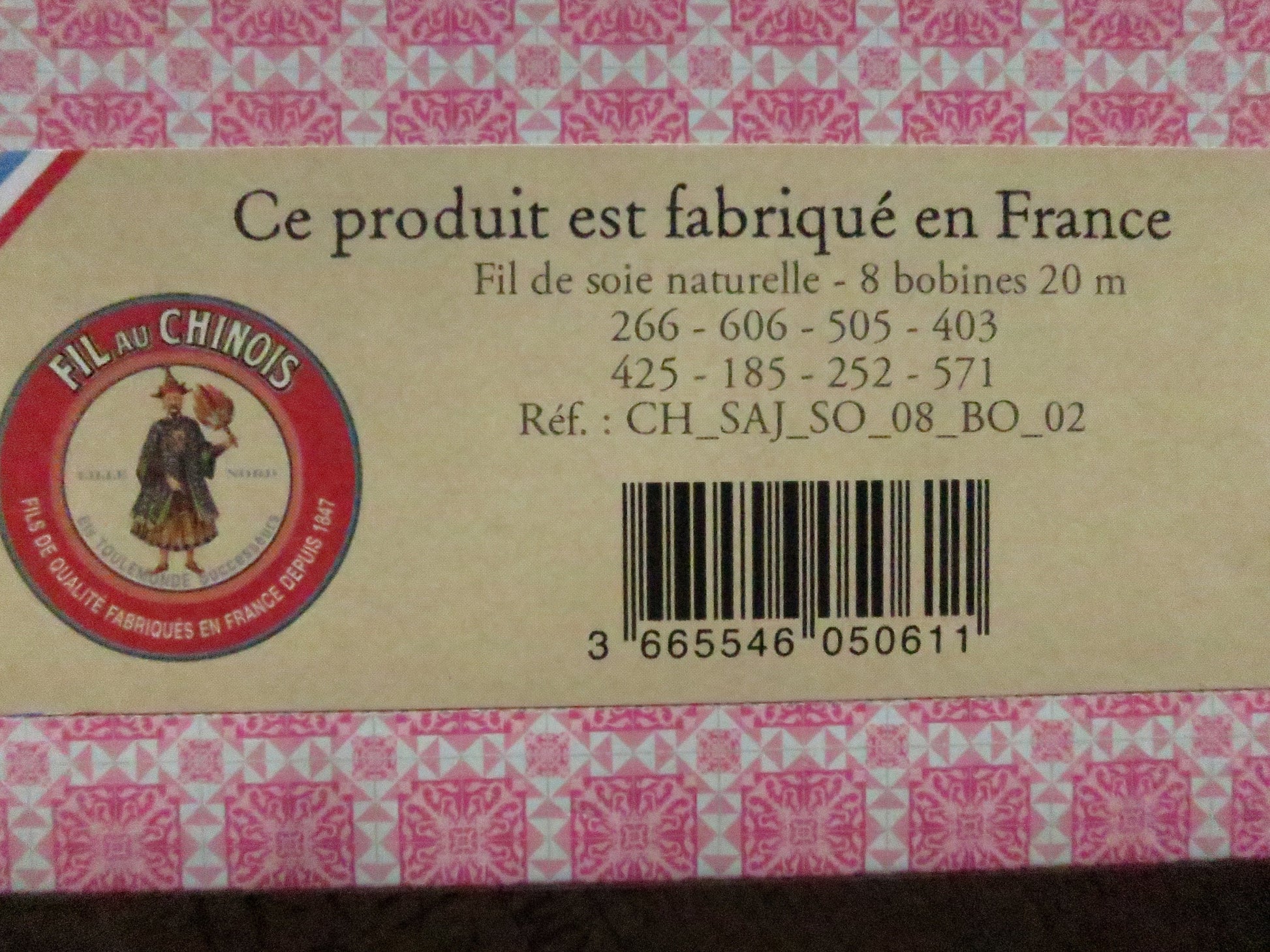 Sajou Fil au Chinois Pure Silk Perlé Thread No.30- Boxed Set 8 Spools- Vintage Colours