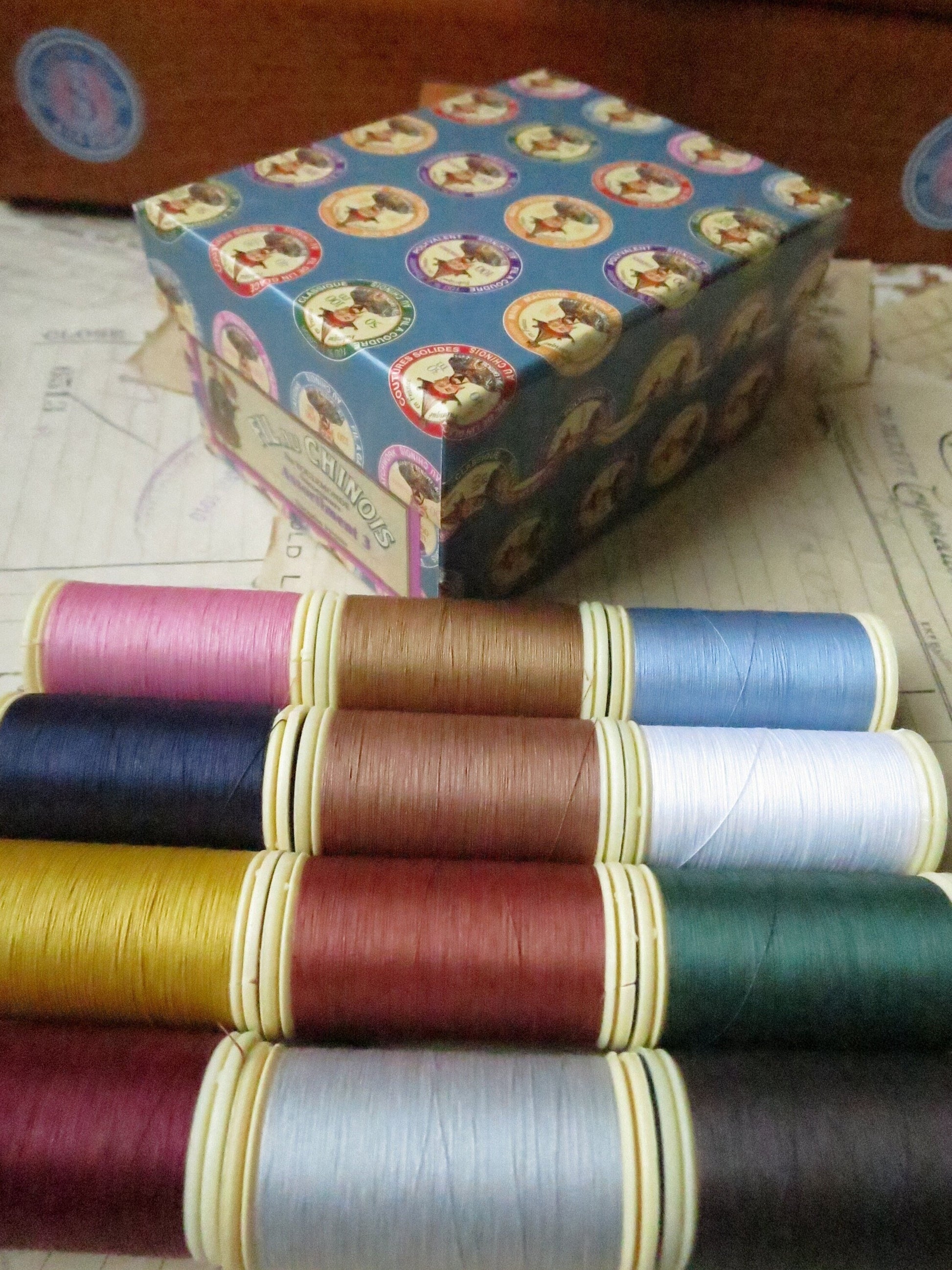 Sajou Boxed Set 12 Fil au Chinois Gloving Thread- No. 3 Vintage Tones