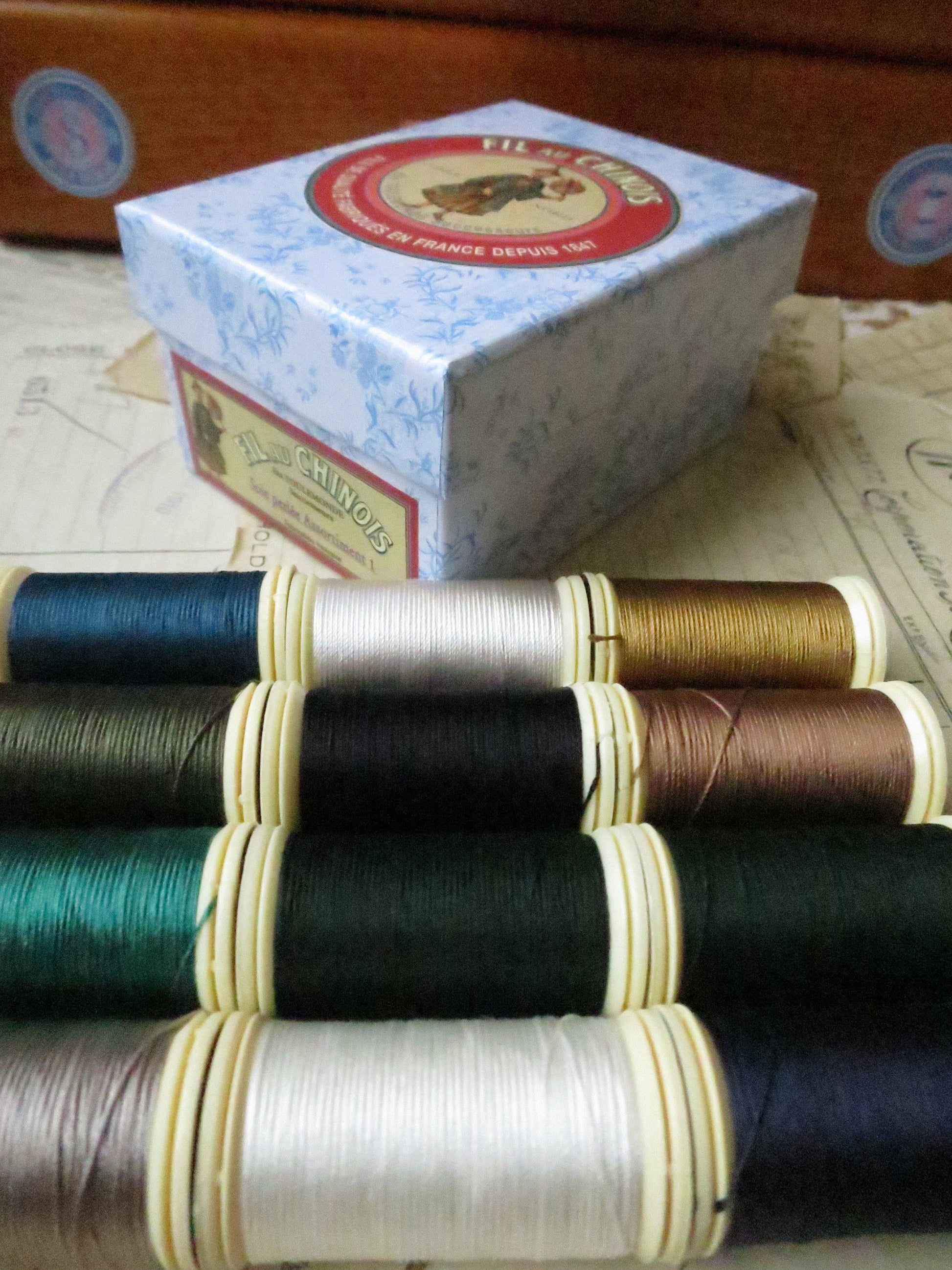 Sajou Boxed Set 12 Fil au Chinois Pure Silk Perlé Thread No.30- Set No.1 Classic Tones