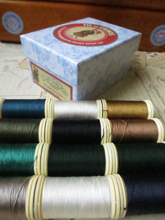 Sajou Boxed Set 12 Fil au Chinois Pure Silk Perlé Thread No.30- Set No.1 Classic Tones