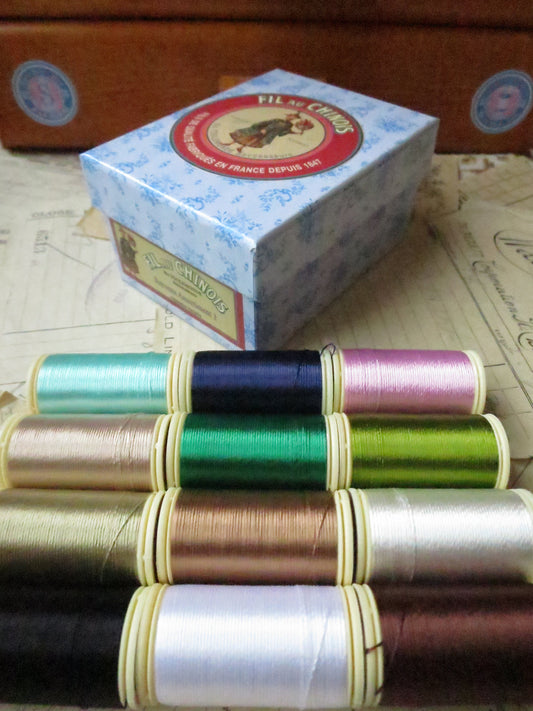 Sajou Boxed Set 12 Fil au Chinois Rayon Thread- Set No.1 Classic Tones