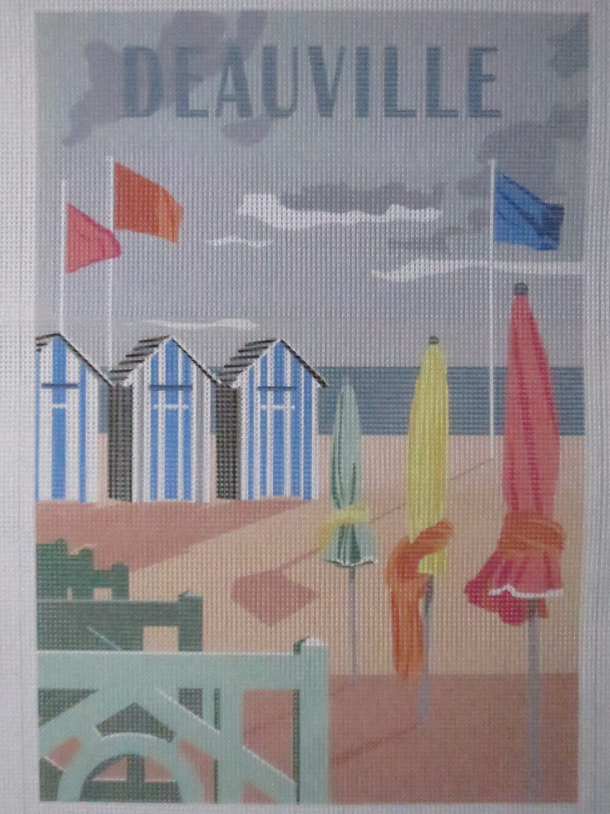 DMC Beauville Vintage Travel Poster Printed Tapestry Canvas