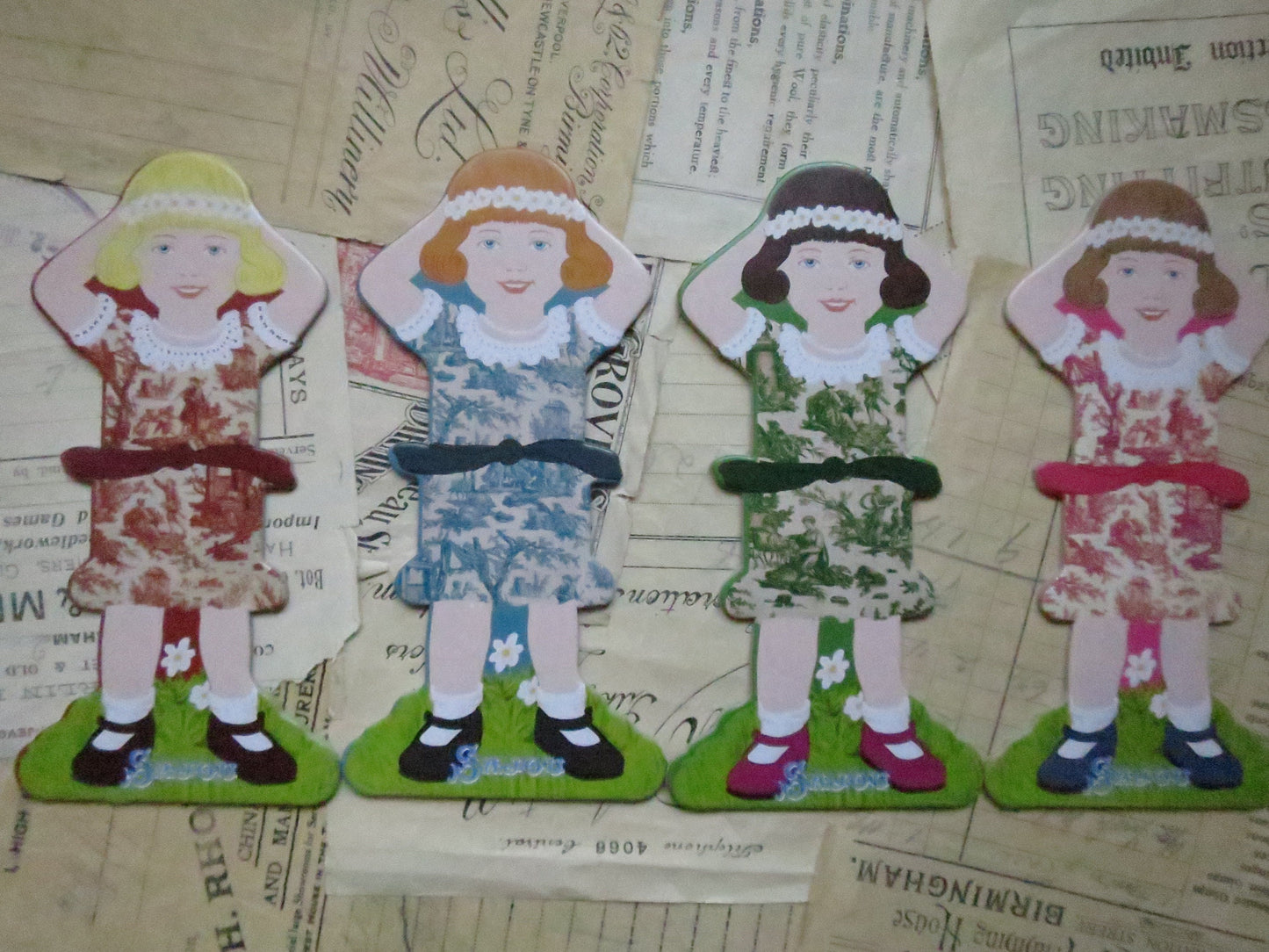 Sajou Little Girl Thread & Ribbon Cards- Single Random Card