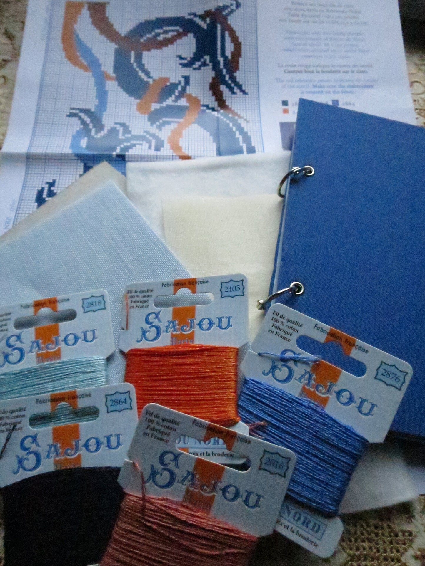 Sajou Blue Note Pad to Embroider- Limited Edition- Sajou Allegory