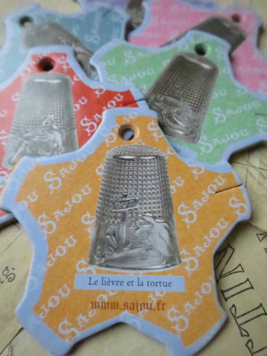 Sajou Thread Card Winders- Antique Thimbles