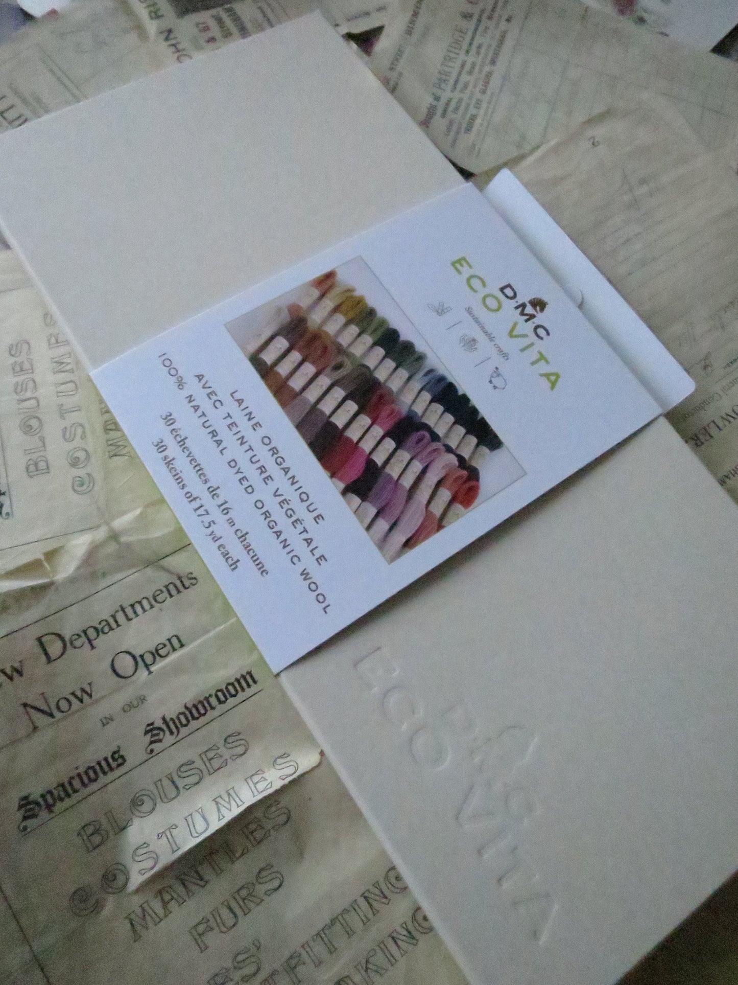 Boxed Set Eco Vita Naturally Dyed Organic Wool Embroidery & Darning Thread