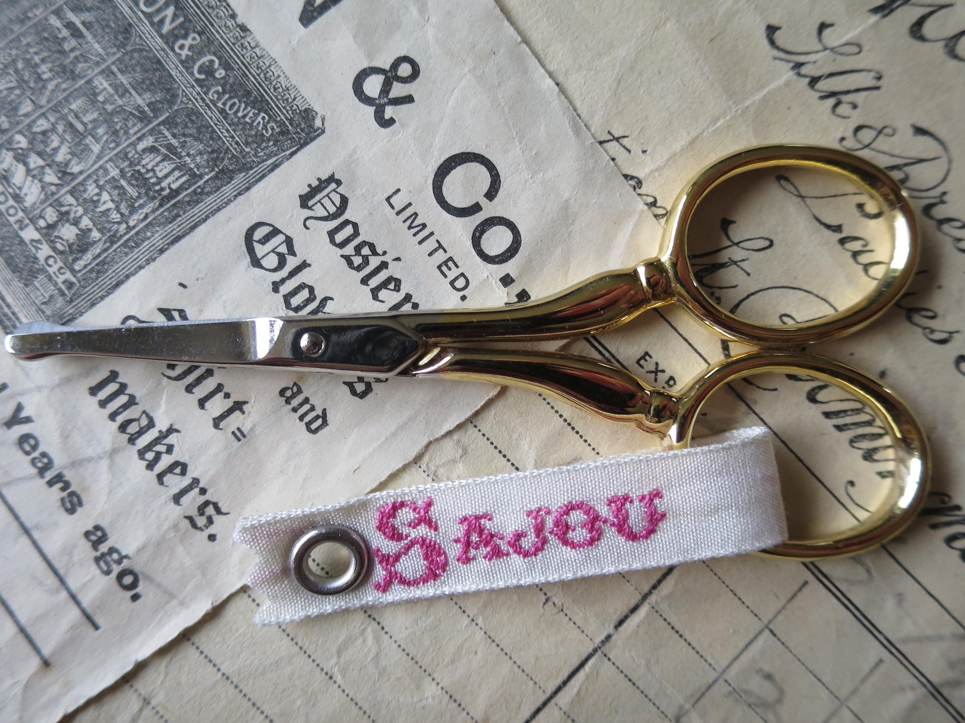 Sajou Gilded Ball Tipped 'Boutis' Embroidery Scissors