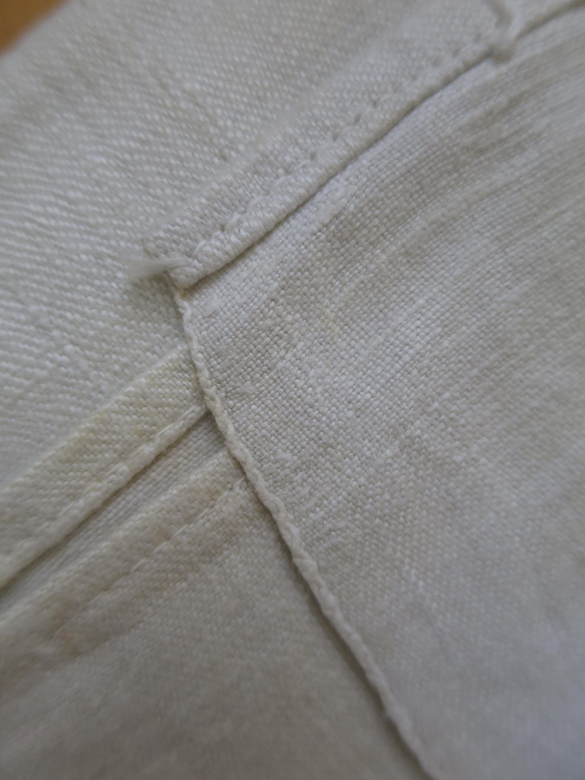 Antique Home Spun Hand Woven & Hand Sewn Linen Sheet- 1806