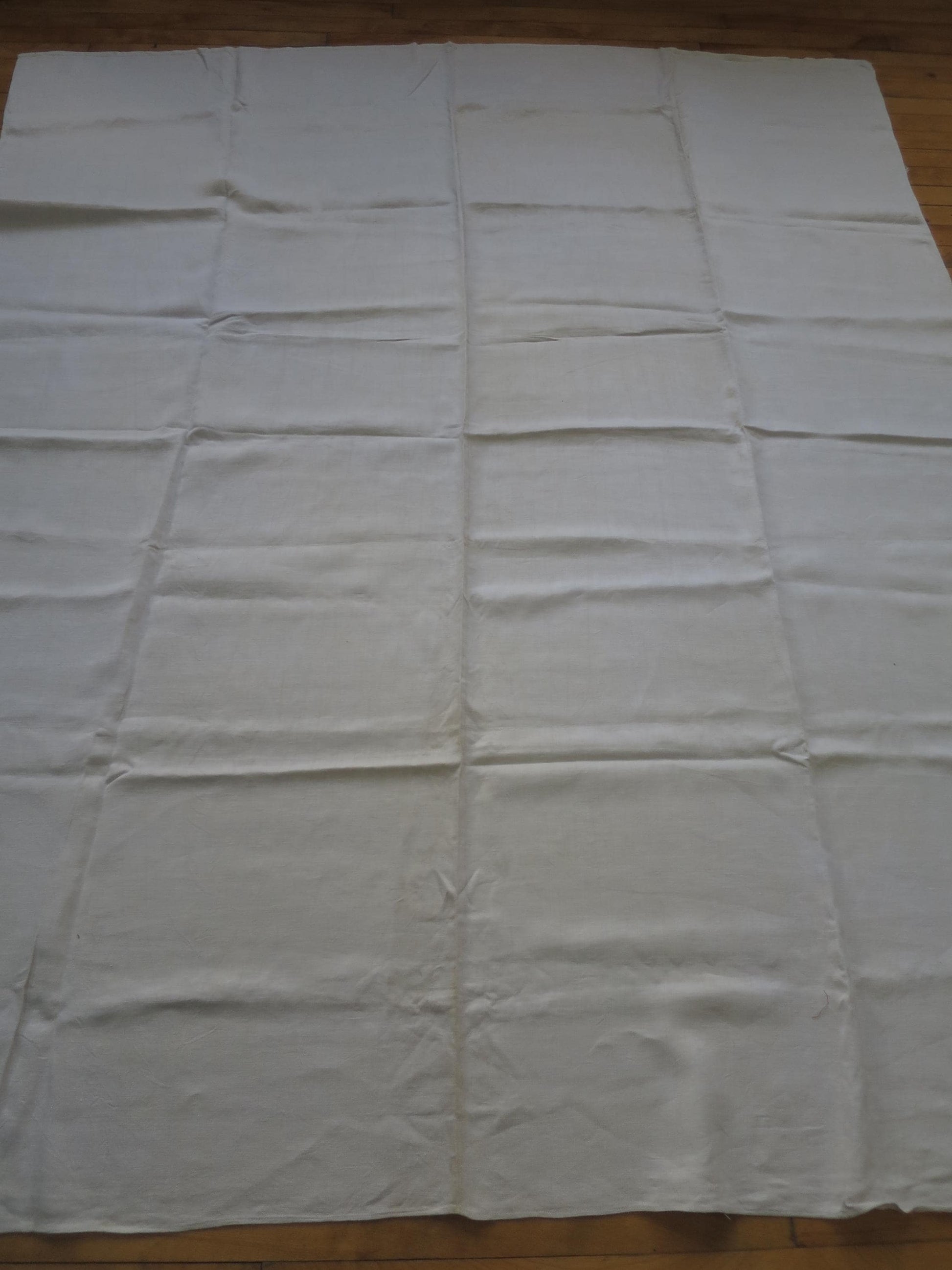 Antique Home Spun Hand Woven & Hand Sewn Linen Sheet- 1806