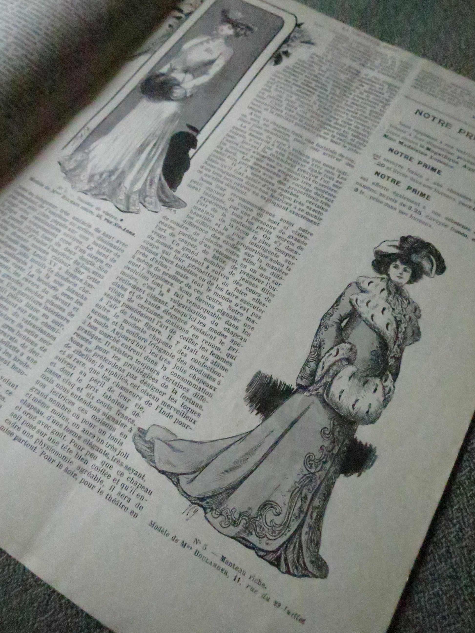 Antique Paris Fashions/ La Nouvelle Mode Magazine- Vol. IX- No. 212- January 25 1902