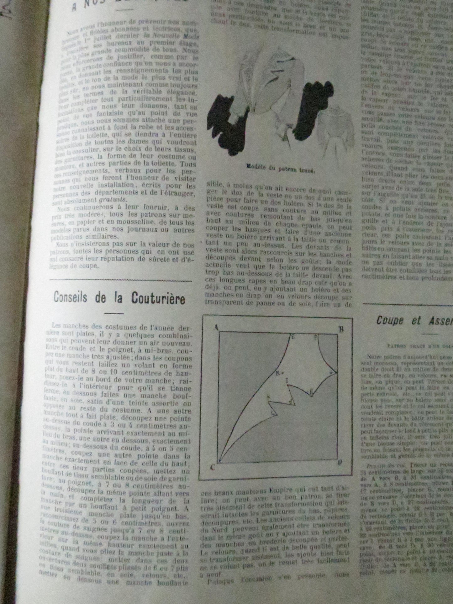 Antique Paris Fashions/ La Nouvelle Mode Magazine- September 14 1901- Original Pattern Included