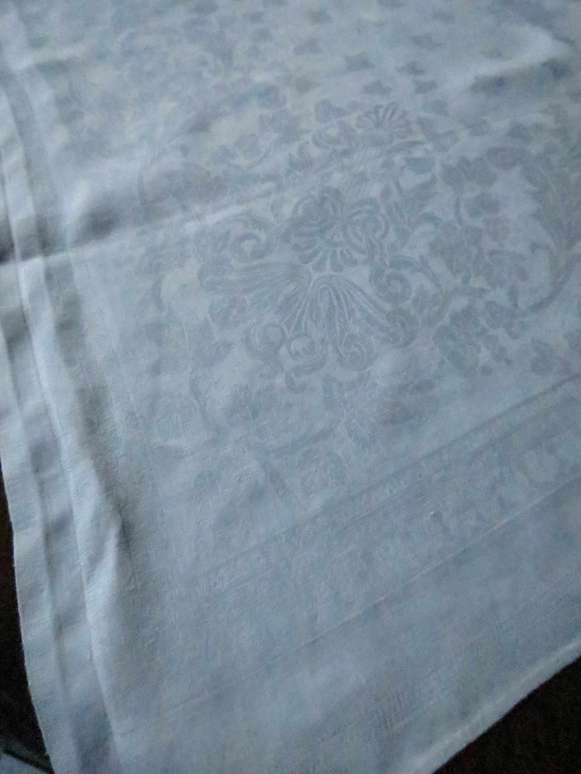 15 Antique Irish Linen Damask Napkins & Table Runner- Provenance- Order of the Bath