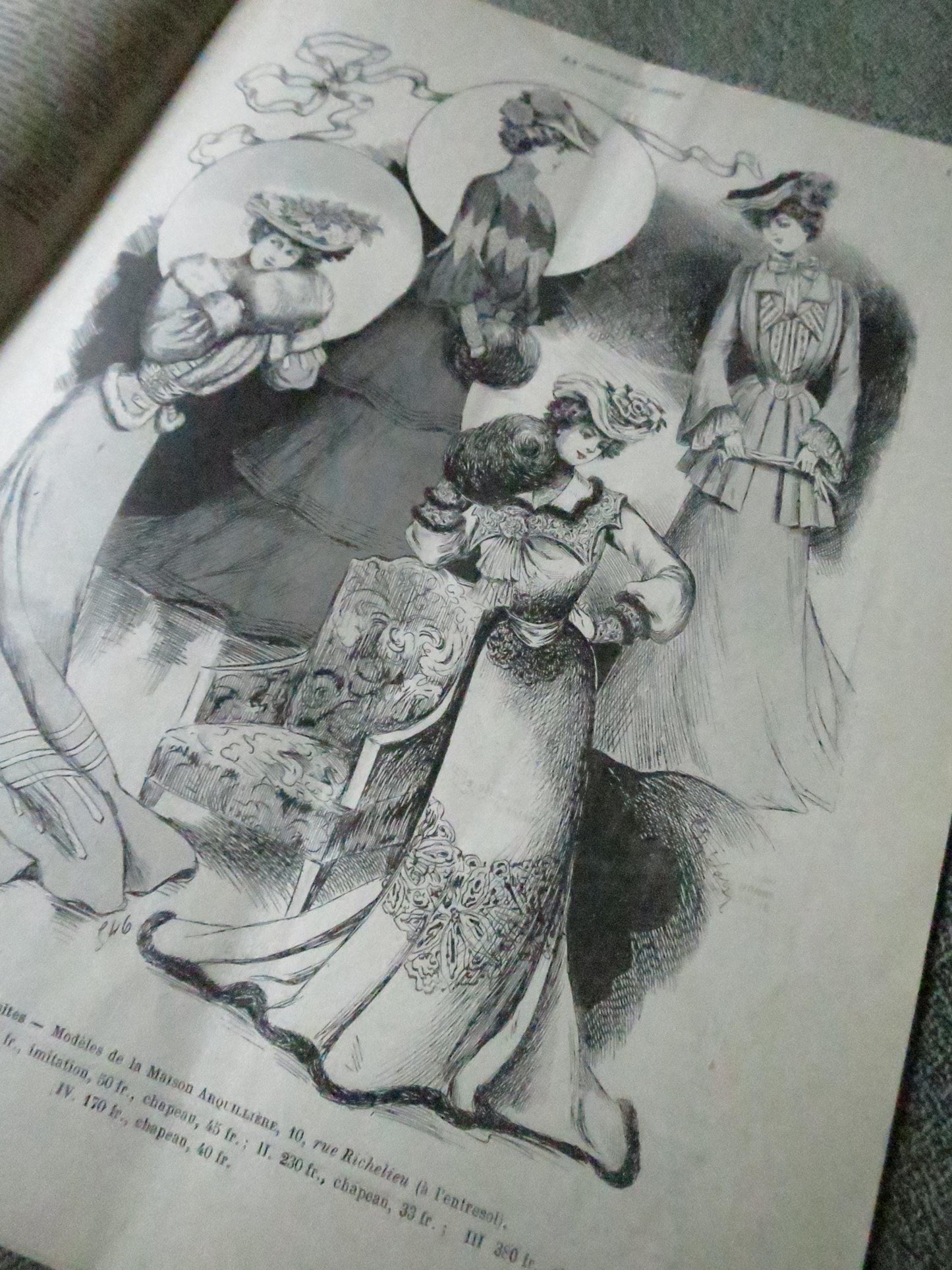 Antique Paris Fashions/ La Nouvelle Mode Magazine- Vol. IX- No. 212- January 25 1902