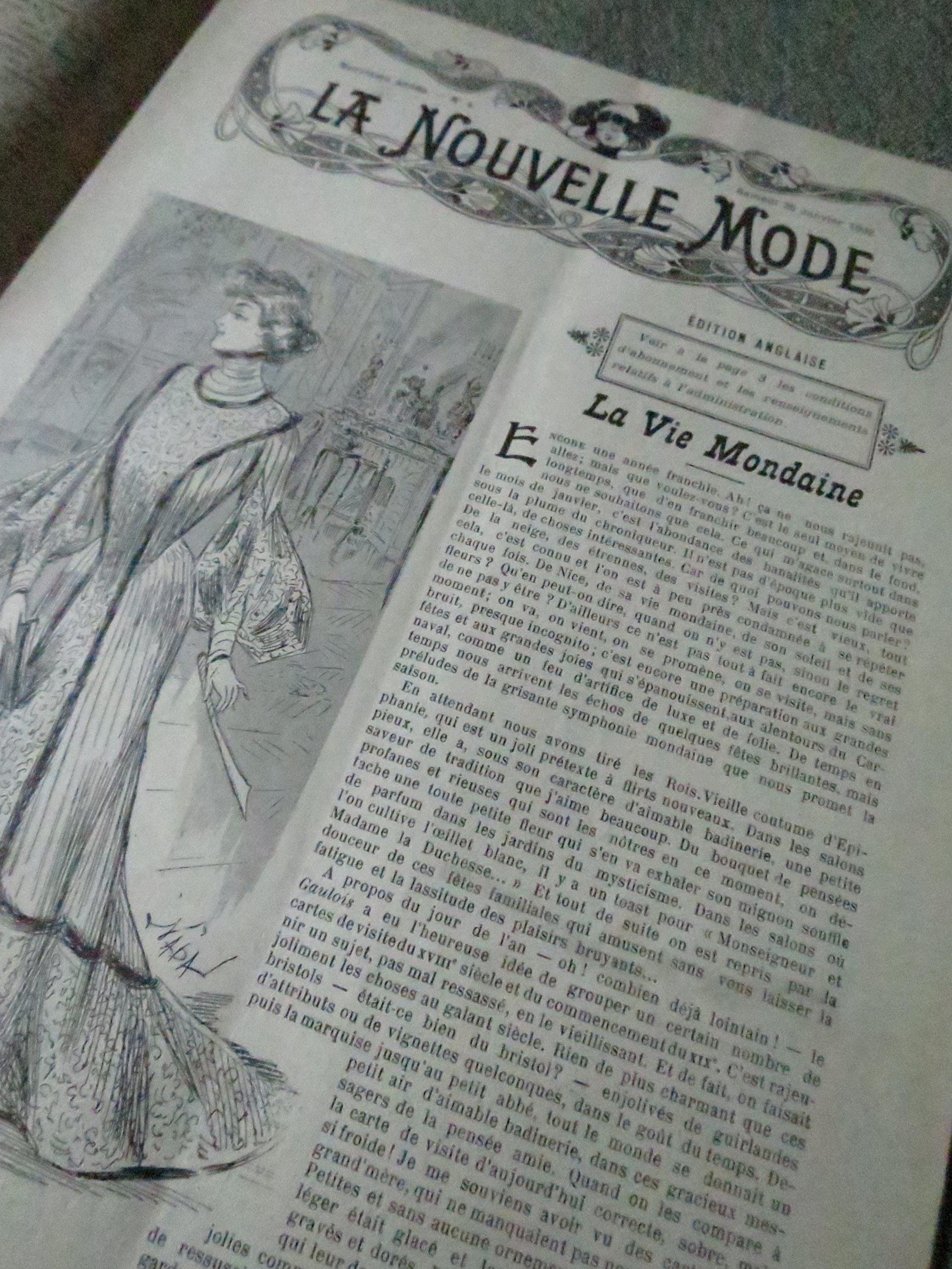 Antique Paris Fashions/ La Nouvelle Mode Magazine- Vol. IX- No. 212- January 25 1902