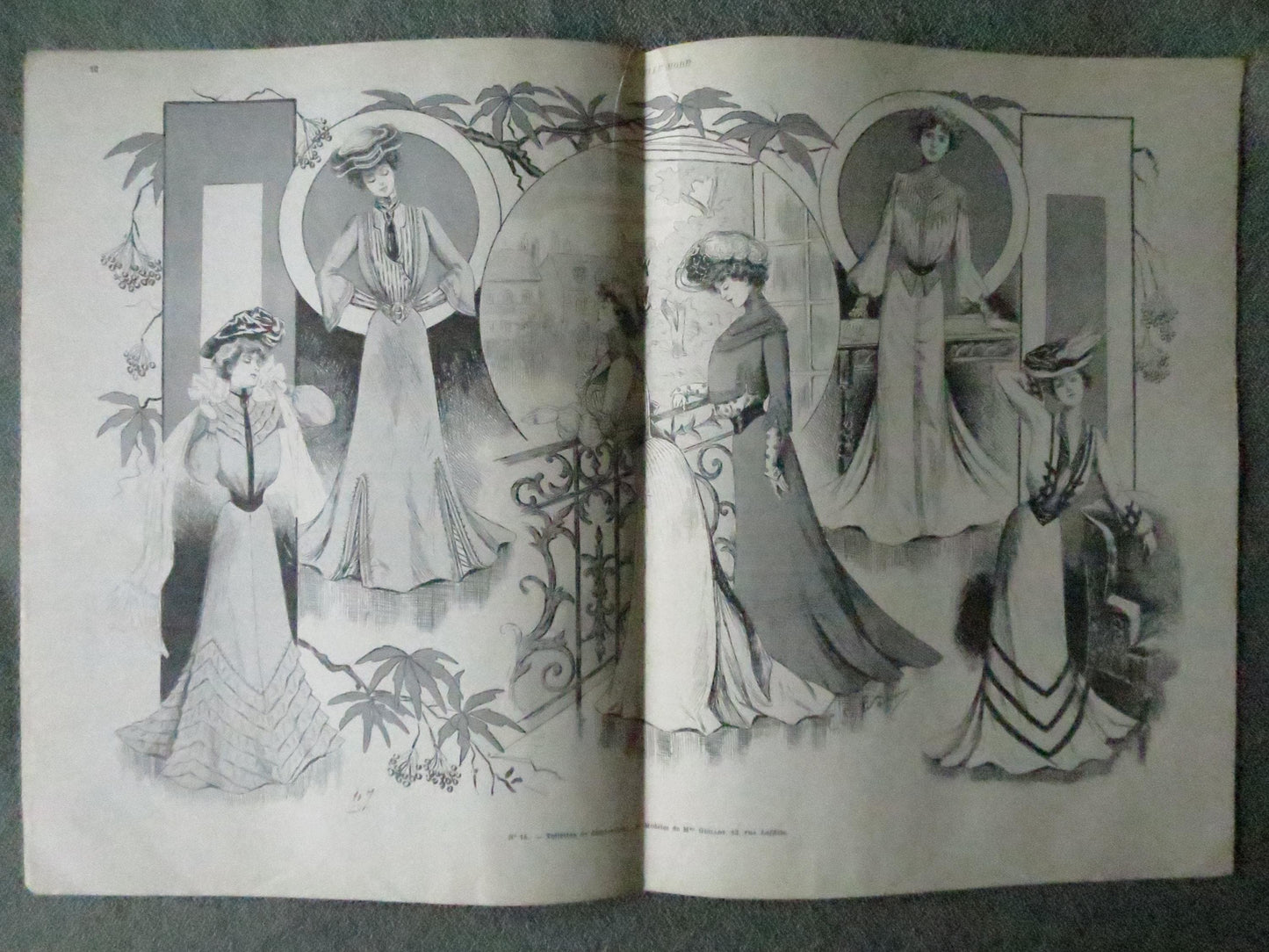 Antique Paris Fashions/ La Nouvelle Mode Magazine- September 14 1901- Original Pattern Included