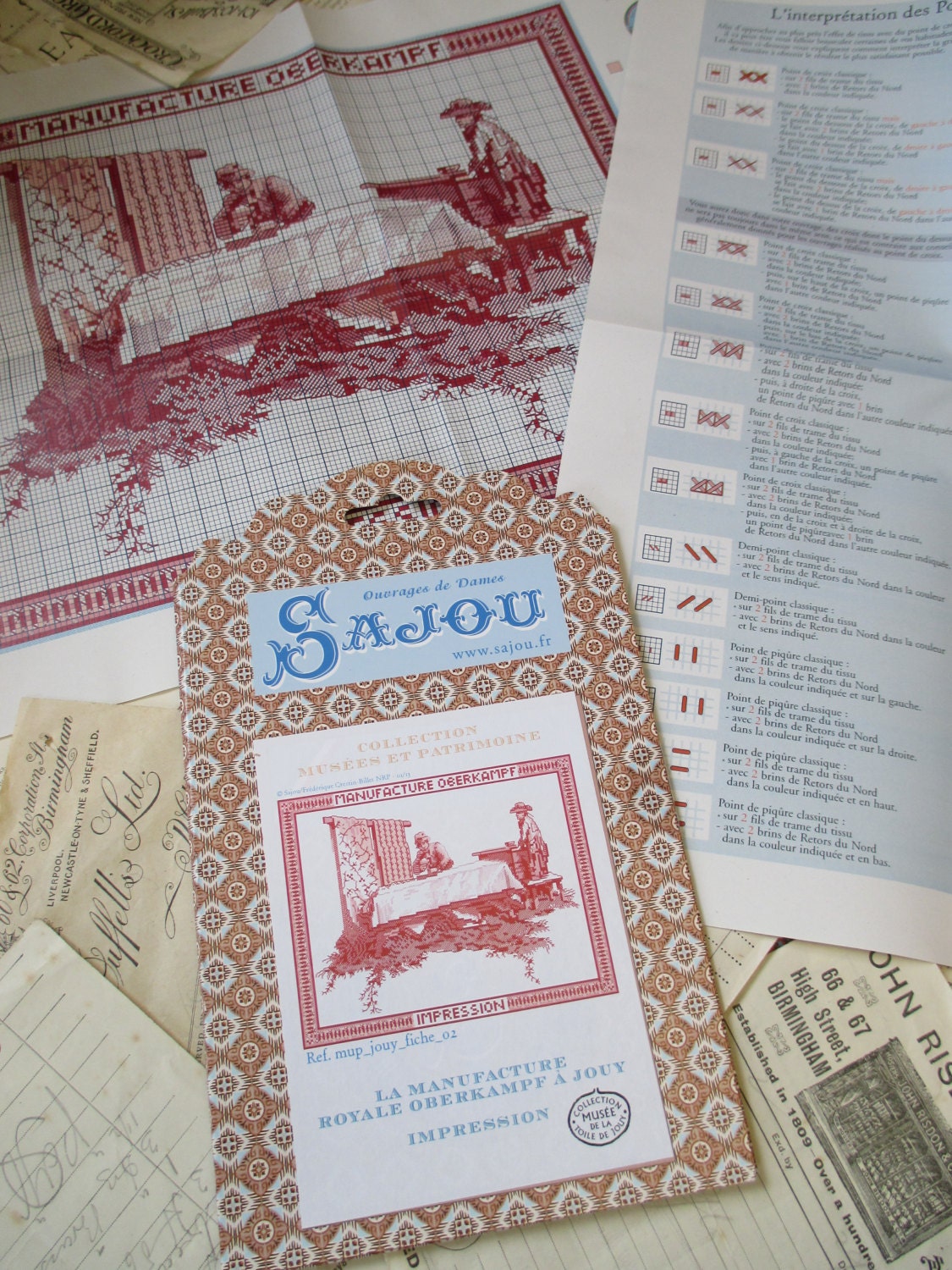 Sajou Museum & Heritage Toile du Jouy Manufacture Embroidery Chart- The Printing