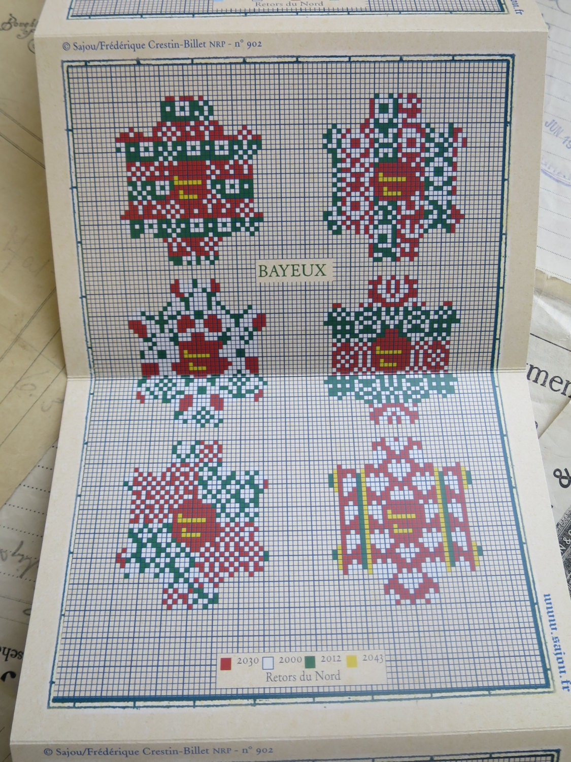 Sajou Red Cross Stitch Album 902- Sajou Thread Cards