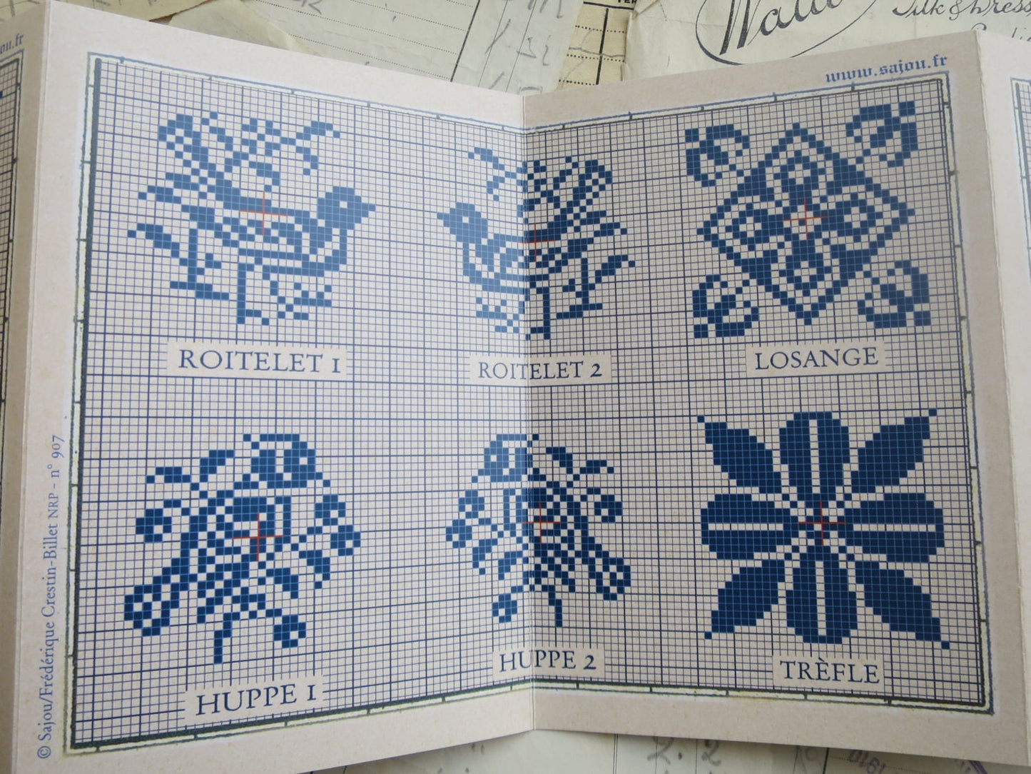 Sajou Red Cross Stitch Album 907- Traditional Motif Designs